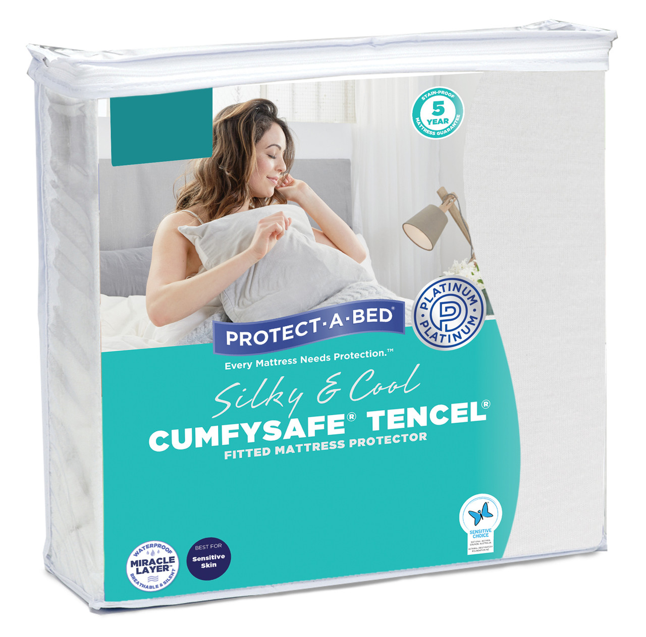 ProtectABed Cumfysafe Tencel Waterproof Mattress Protector Double