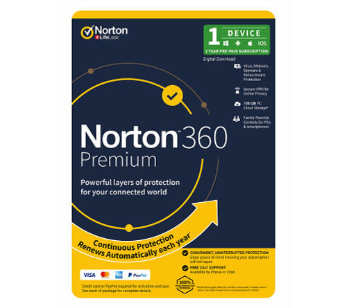 Norton Security 360 Premium 1 Year 1 Device