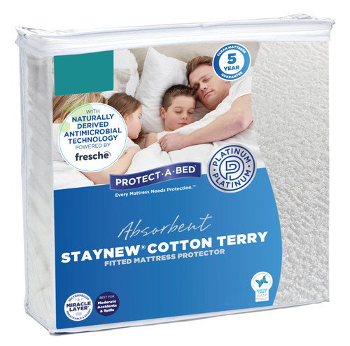 Protect-A-Bed Staynew Cotton Terry Waterproof Mattress Protector Single F0138SGL0