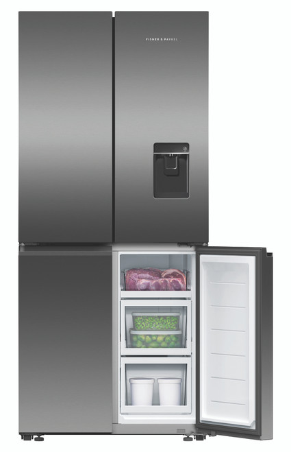 Fisher & Paykel 498L Quad Door Ice & Water Refrigerator RF500QNUB1