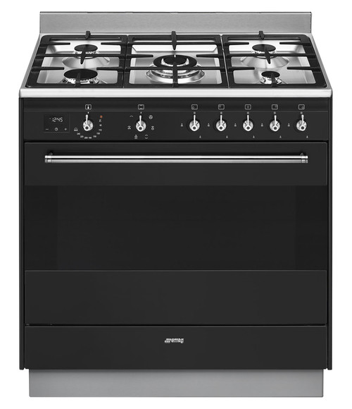 Smeg 90cm Dual Fuel Freestanding Oven FS9606AS1