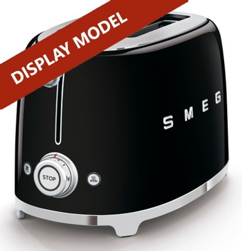 Smeg 2 Slice Toaster Black DISPLAY ONLY! TSF01BLAU