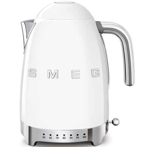 Smeg 1.7L Electric Variable Temp Kettle White KLF04WHAU
