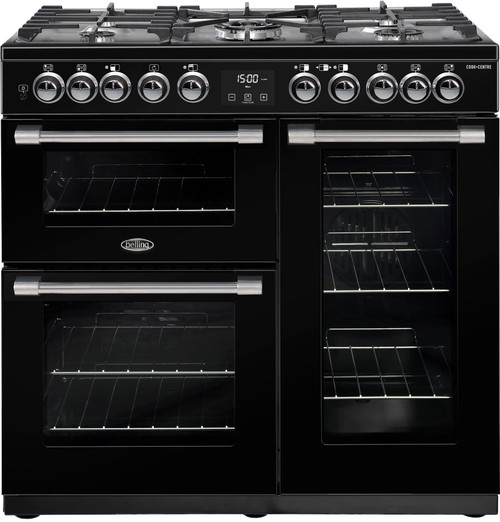 Belling CookCentre Deluxe 90cm Dual Fuel Range Cooker BCC900DFB Belling CookCentre Deluxe 90cm Dual Fuel Range Cooker BCC900DFB
