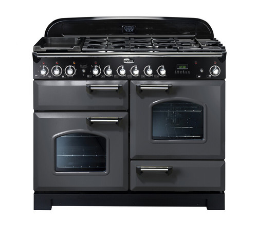 Falcon Classic Deluxe 110cm Dual Fuel Range Cooker Slate Chrome CDL110DFSLCH