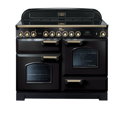 Falcon Classic Deluxe 110cm Induction Range Cooker Black Brass CDL110EIBLBR