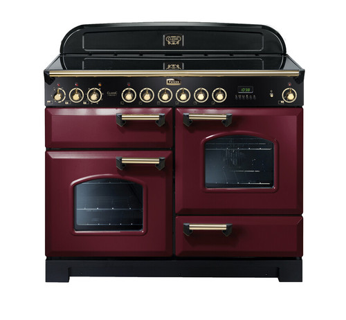 Falcon Classic Deluxe 110cm Induction Range Cooker Cranberry Brass CDL110EICYBR