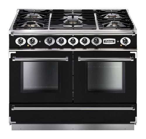 Falcon Continental 110cm 5 Burner Dual Fuel Range Cooker Black FCON1092DFBL