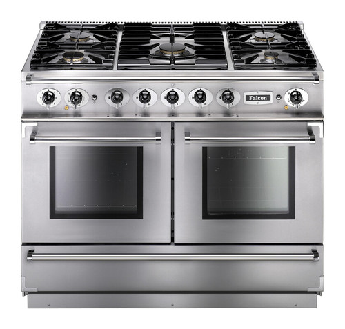 Falcon Continental 110cm 5 Burner Dual Fuel Range Cooker Stainless Steel FCON1092DFSS