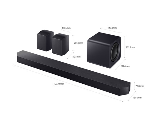 Samsung Q-Series 11.1.4 Channel Soundbar, Subwoofer & Speakers HWQ990HXY