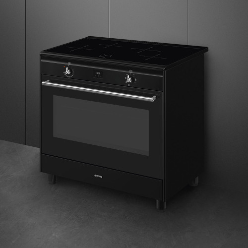 Smeg Classic 90cm Freestanding Oven with Induction Cooktop CX91IMBL