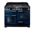 Falcon Classic Deluxe 110cm Dual Fuel Range Cooker Regal Blue Chrome CDL110DFRBCH