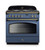 Falcon Classic FX 90 Dual Fuel Single Oven Cooker Stone Blue Brass CLAS90FXDFSBB