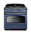 Falcon Classic FX 90 Dual Fuel Single Oven Cooker Stone Blue Chrome CLAS90FXDFSBC