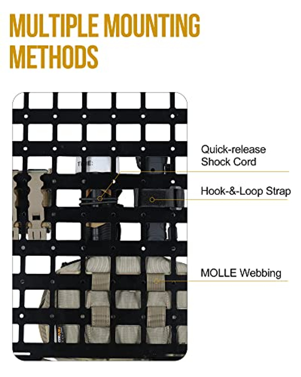 OneTigris OneTigris Car Back Seat Organizer - Rigid MOLLE Panel