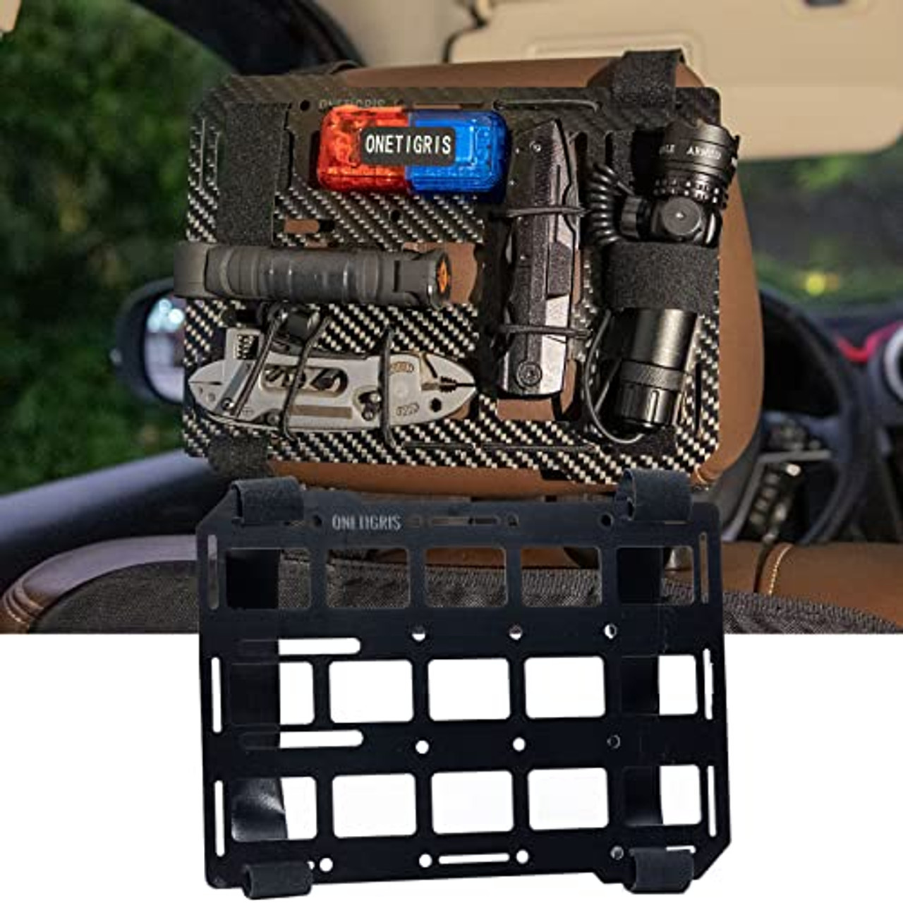 Tactical Car Seat Back Organizer  Rigid Molle Panels for Vehicles
