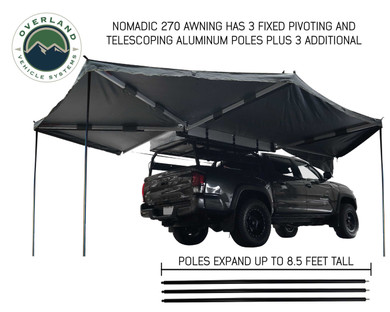 Nomadic Awning 270 with Complete Wall Package - Passenger Side