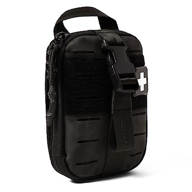 My Medic - Compact Emergency Sidekick First Aid Kit - 70+ Items, Portable, Black