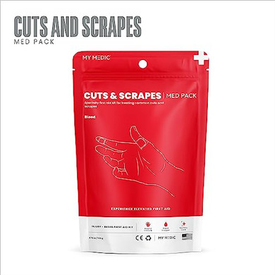 My Medic - Cuts and Scrapes Med Pack - Compact, Portable First Aid Solution for Minor Bleeding Injuries