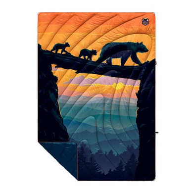 Rumpl The Original Puffy National Parks Collection | Printed Outdoor Camping Blanket for Traveling, Picnics, Beach Trips, Concerts | Bear Crossing, 1-Person