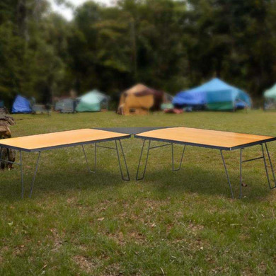 Kick It Camp Table - Wood Base & Storage Bag