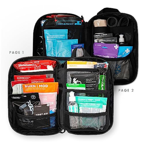 My Medic - MyFAK Standard First Aid Kit - Comprehensive, 140+ Items, Black