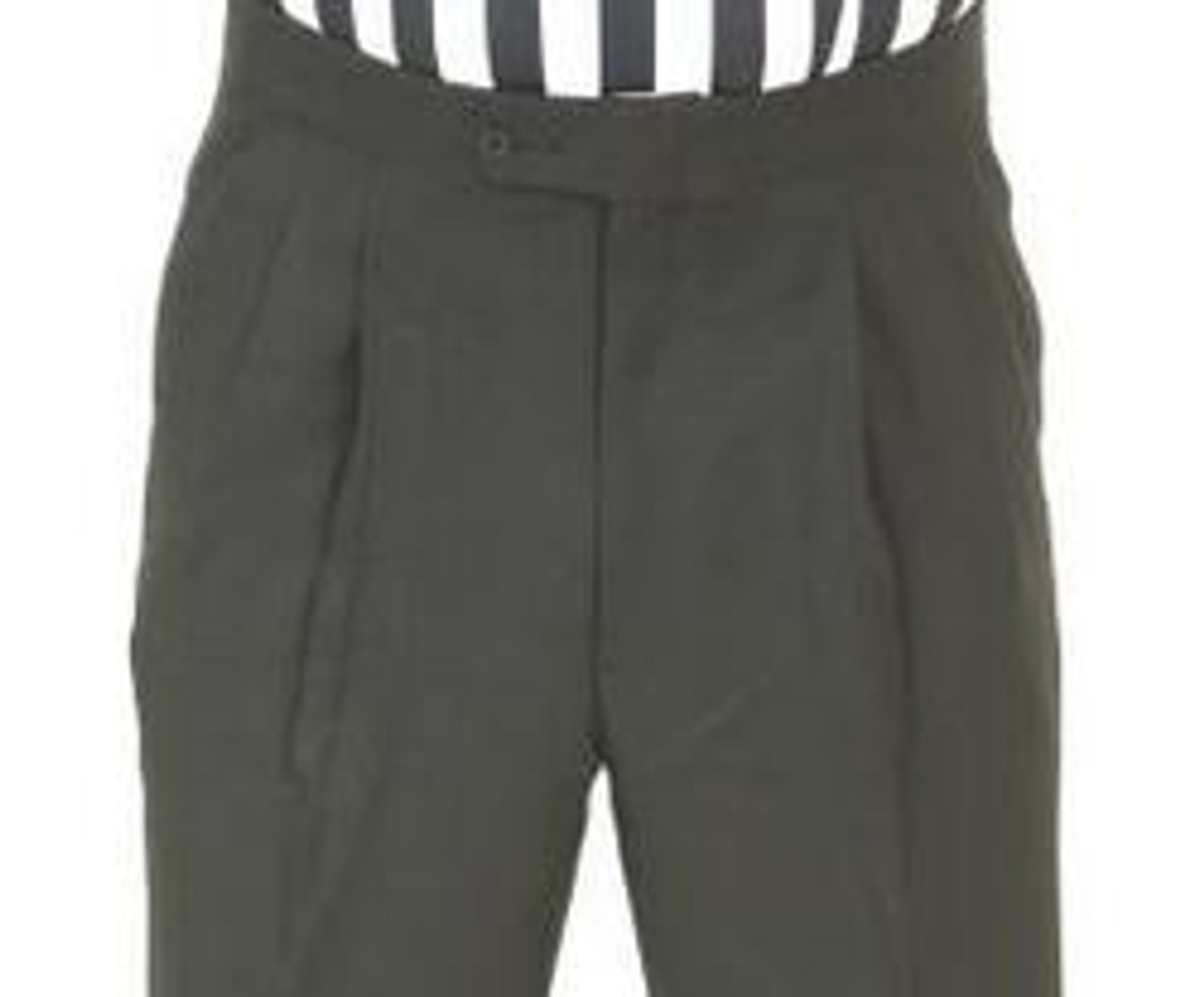 Black Flat Front Referee Pants