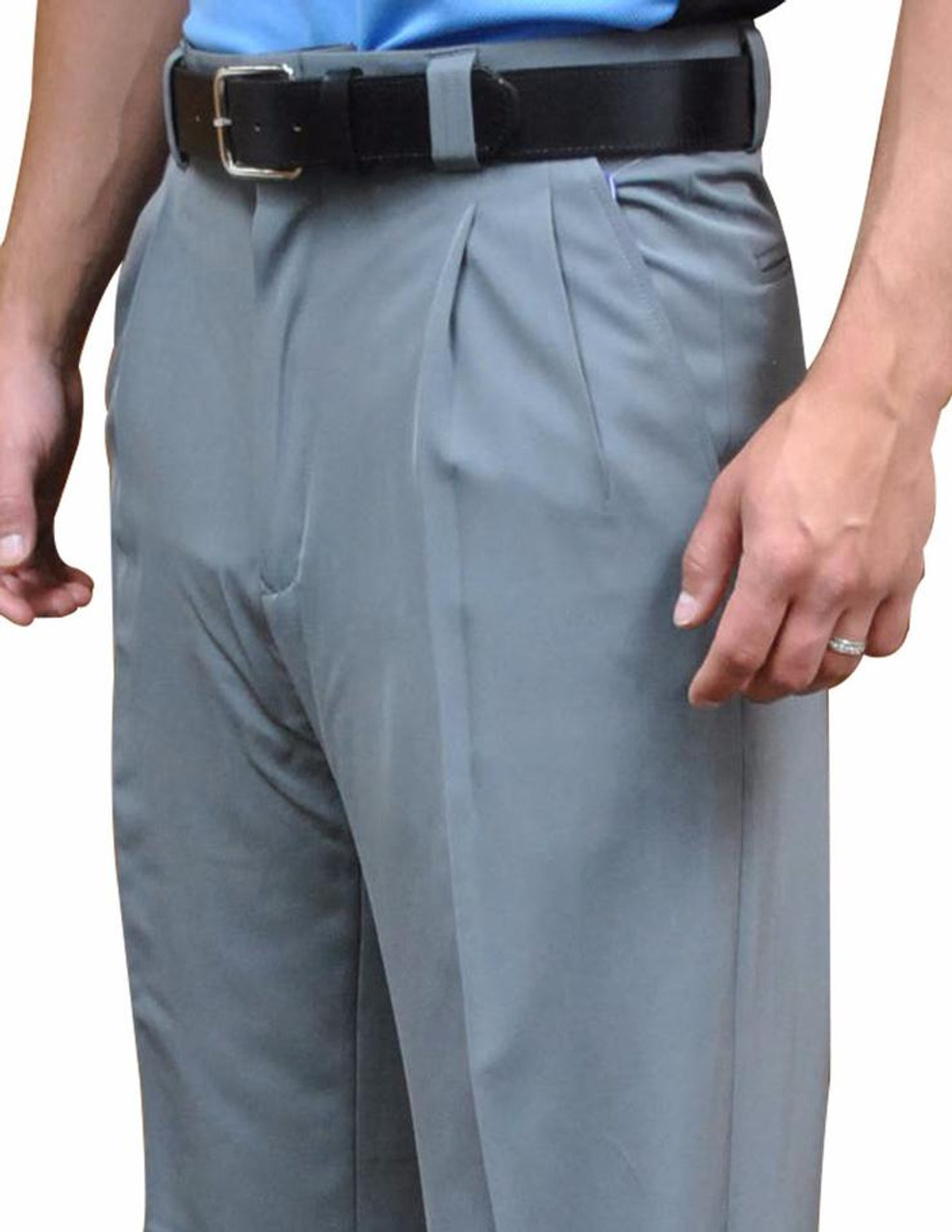 Smitty Charcoal 4-Way Stretch Pleated Pants w/ Expander Waistband