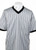 Smitty Made in USA **NEW "BODY FLEX"  Mens Grey V-Neck Basketball and Wrestling Referee Shirt with Black Pinstripes