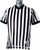 Mesh Black and White Striped V-Neck Basketball and Wrestling Referee Shirt