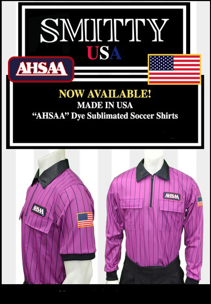 AHSAA Smitty Made in USA Soccer Referee Shirt-Long Sleeve