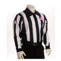 SCFOA Smitty Made in USA Mens 2 1/4" Black and White Striped Football Referee Shirt-Long Sleeve