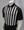 Football Referee Shirt with Black Raglan Sleeves. Made In The USA. Smitty "ELITE" Performance Fabric. Short sleeve referee shirt with black raglan sleeves, 1" stripes and side panel. 