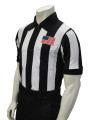 Smitty "Made in USA" - "BODY FLEX" Football Short Sleeve Shirt w/ Flag Over Pocket