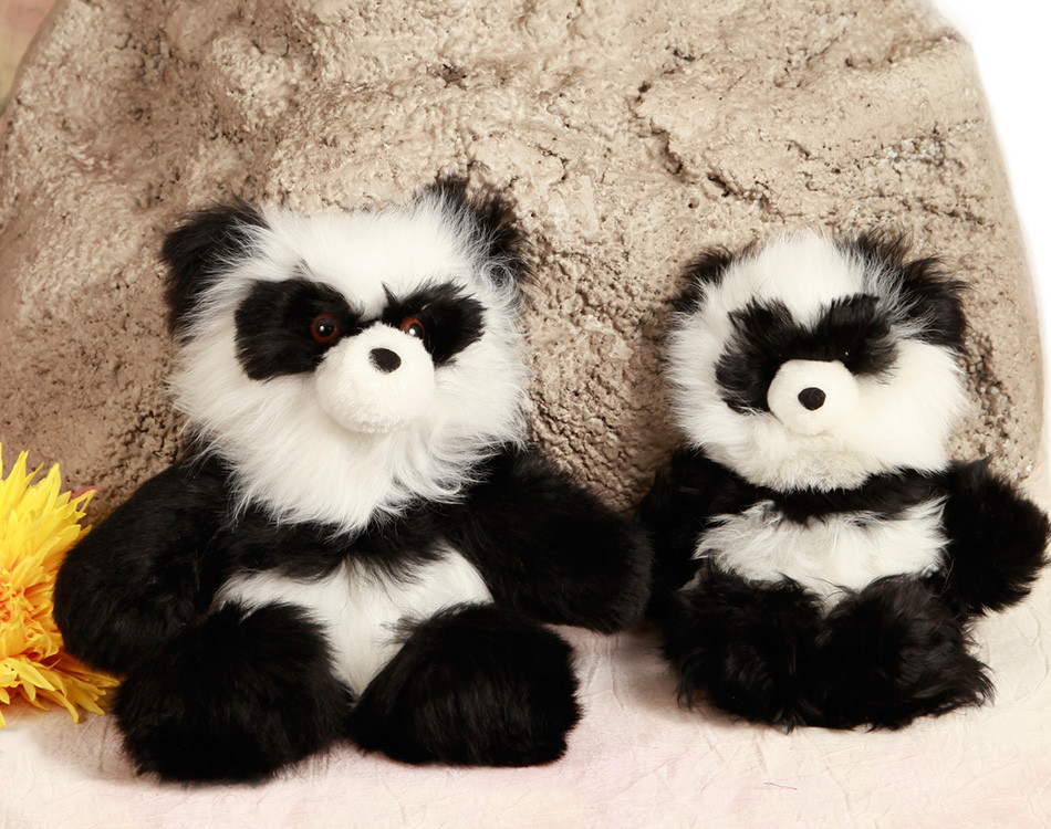 Alpaca Fur Teddy Bears - Panda Bear Made From Friendly Baby Alpaca