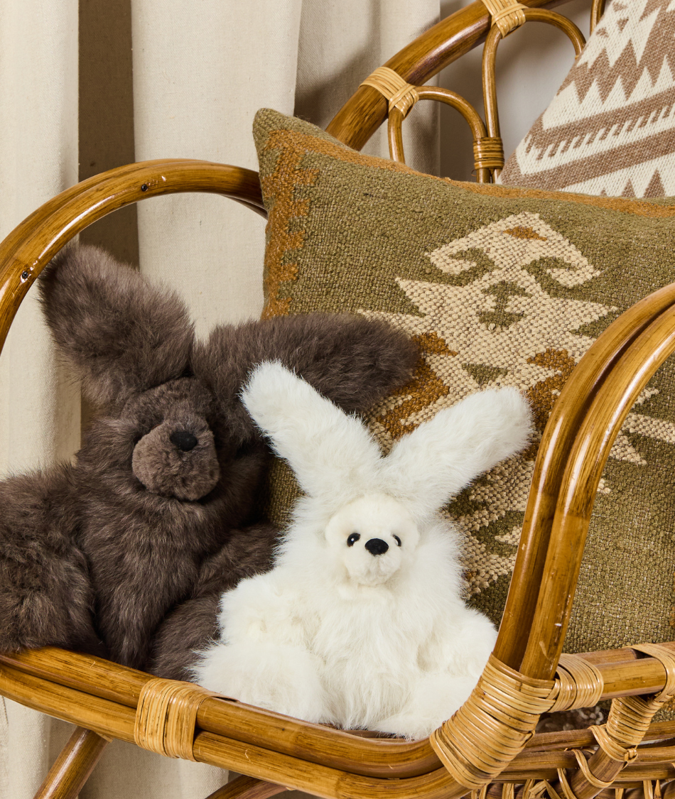 Alpaca Fur Floppy Bunny Stuffed Animal | Sun Valley Alpaca Co