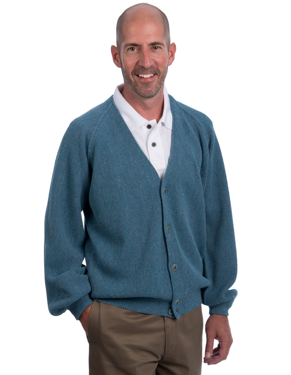 Alpaca Golf Cardigan - Men's Retro Professional style Links