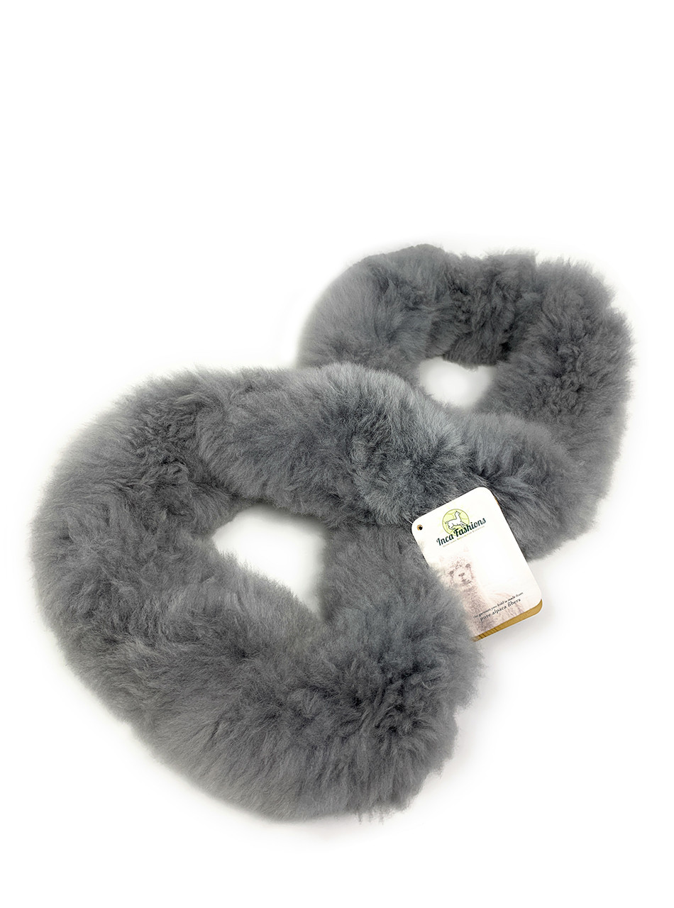 Fluffy Scarf Faux Fur Scarf Infinity Natural Baby Alpaca Fur