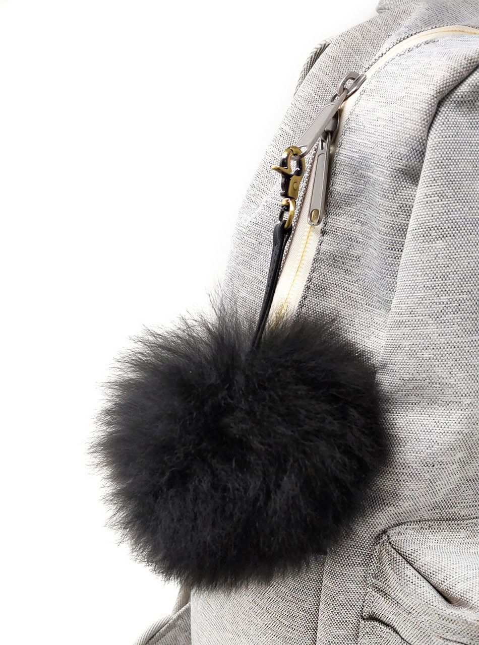 Handmade Wool Felt Alpaca Face Bag Charm, Keychain, White