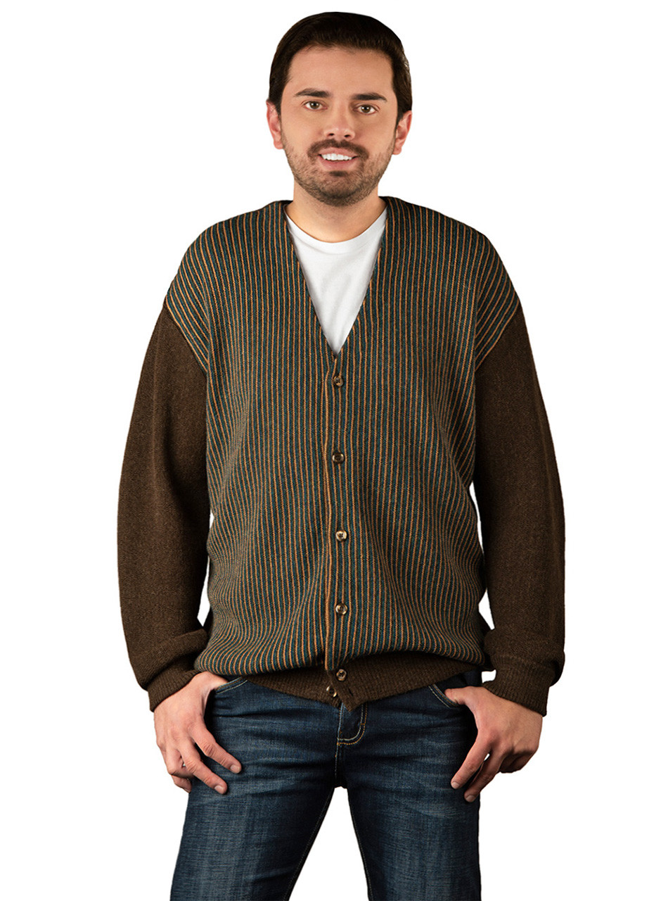 Alpaca and Wool V Neck Button Down Cardigan