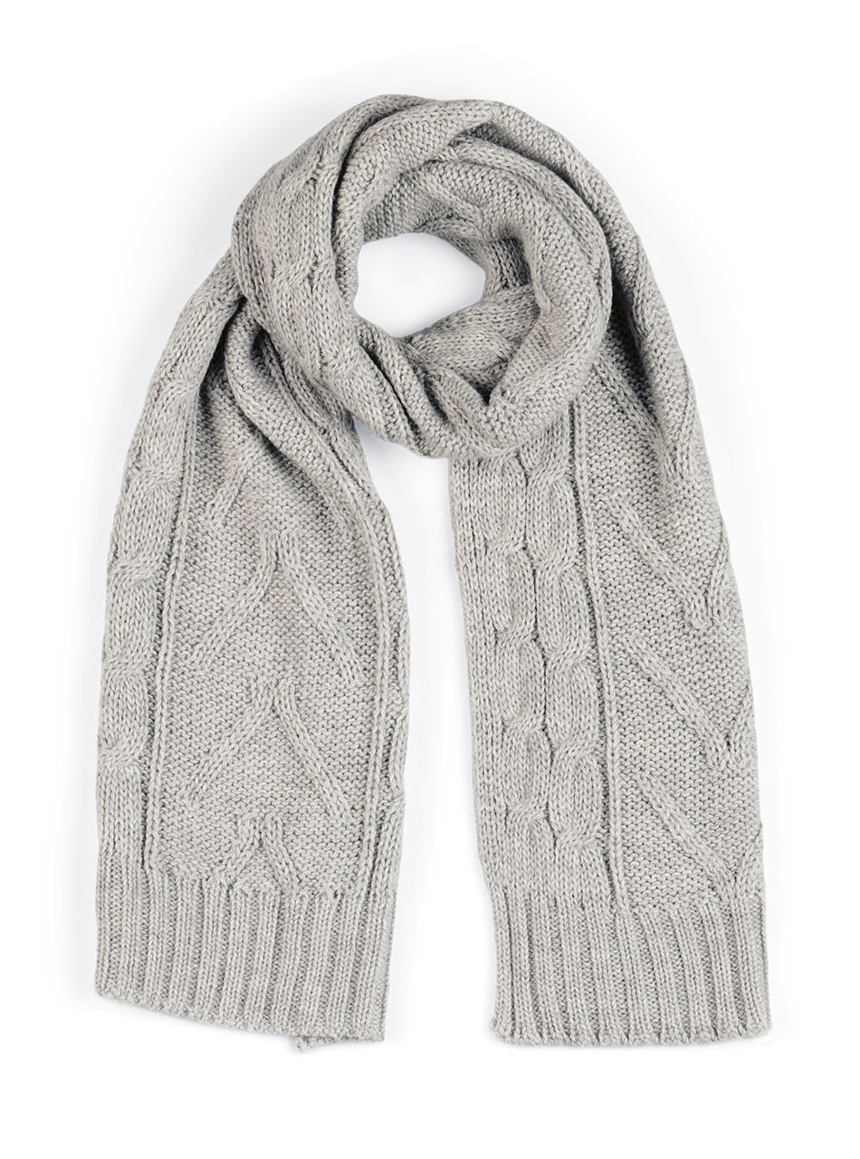 Chunky Cable Knit Baby Alpaca Scarf — Solid | Sun Valley Alpaca Co