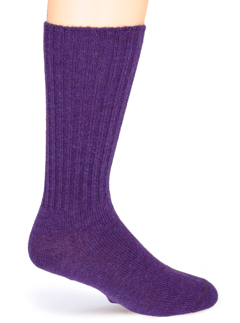 Ribbed Casual 100% Alpaca Wool Socks - Fashion Colors | Sun Valley ...