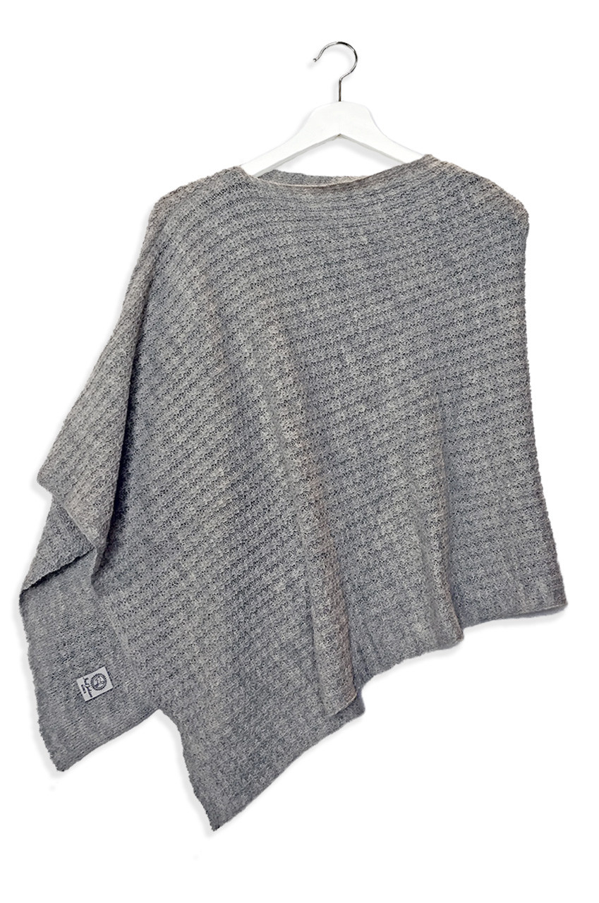 CHLOÉ Mélange cable-knit wool-blend poncho