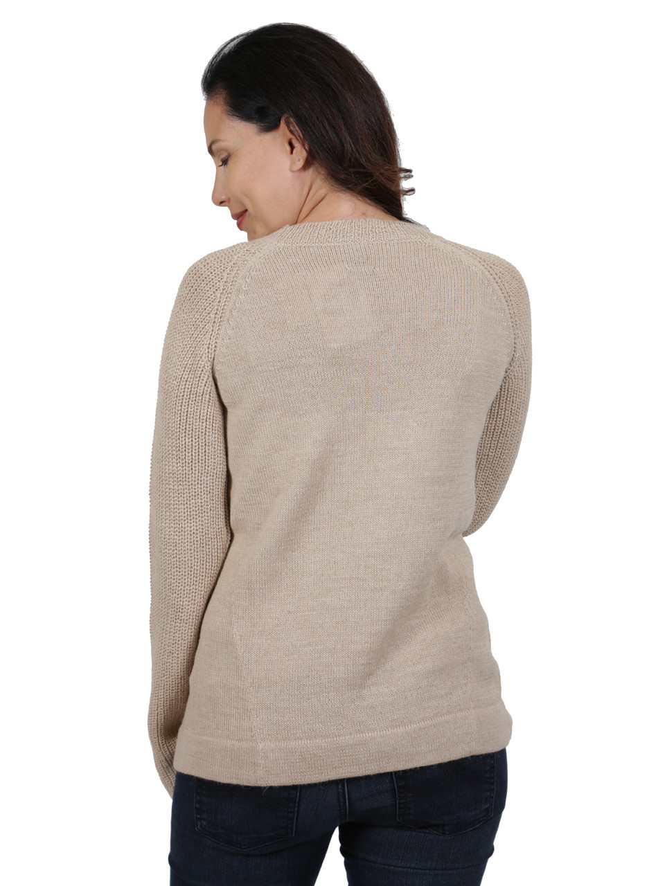 Women's Alpaca Sweaters - Melody Pullover Pattern-Blocked Sweater | Sun ...