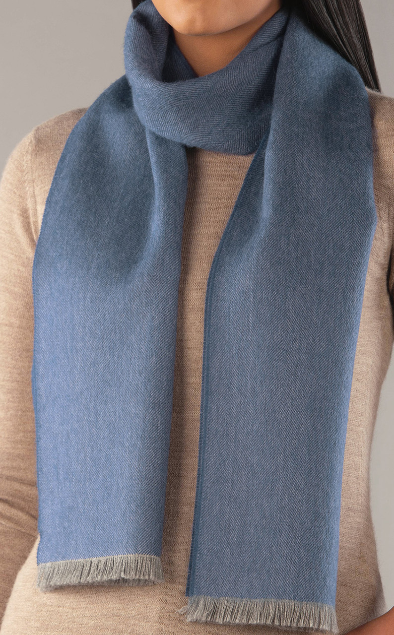 Luxury Baby Alpaca Chevron Scarf | Eyelash Fringe Limited Edition