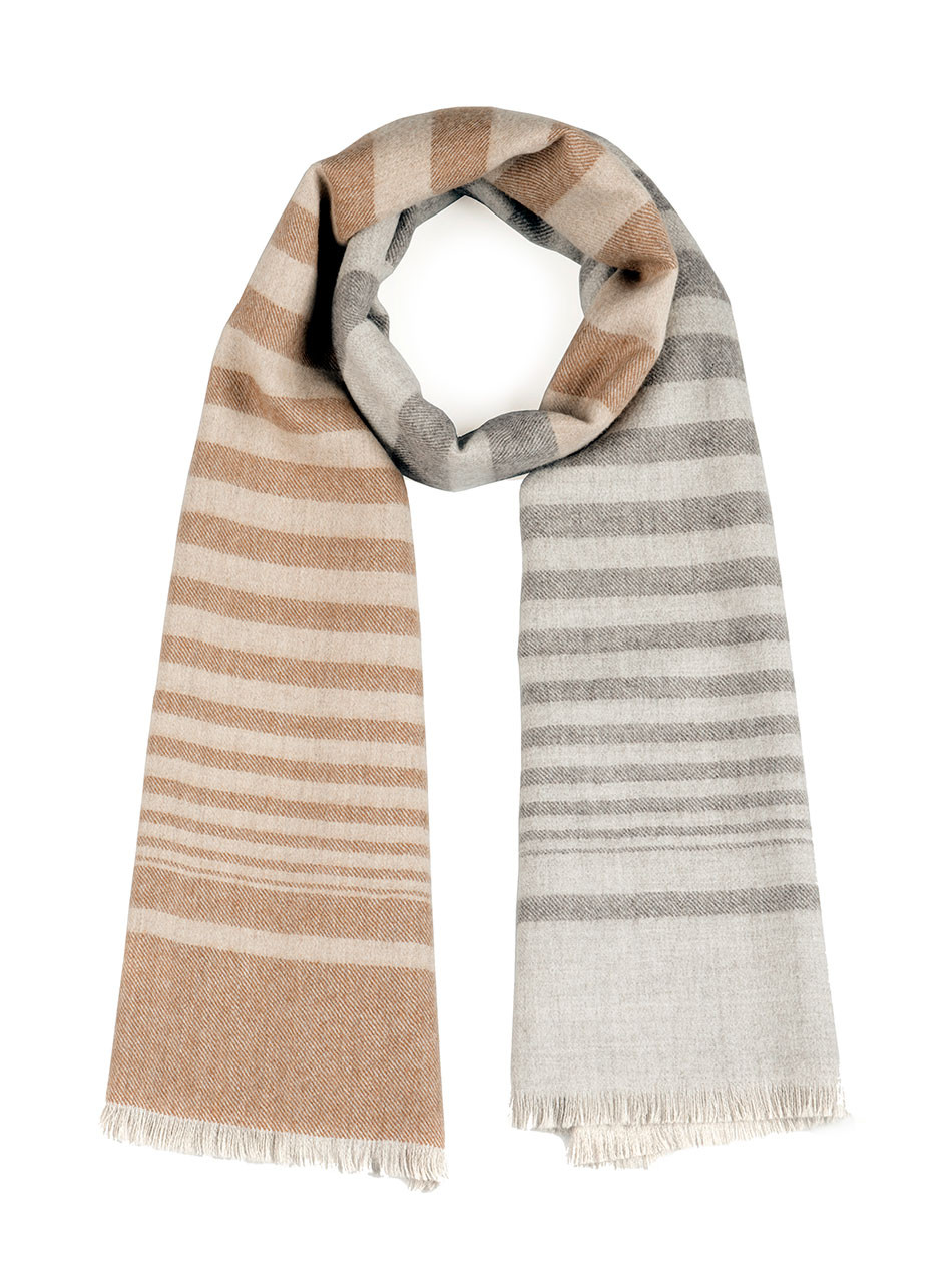 Between the Lines 100% Baby Alpaca Oversized Organic Scarf