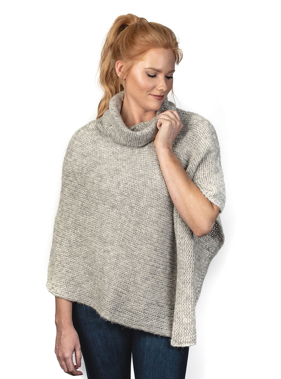 Chloe Alpaca Poncho - 4 Season Comfort 