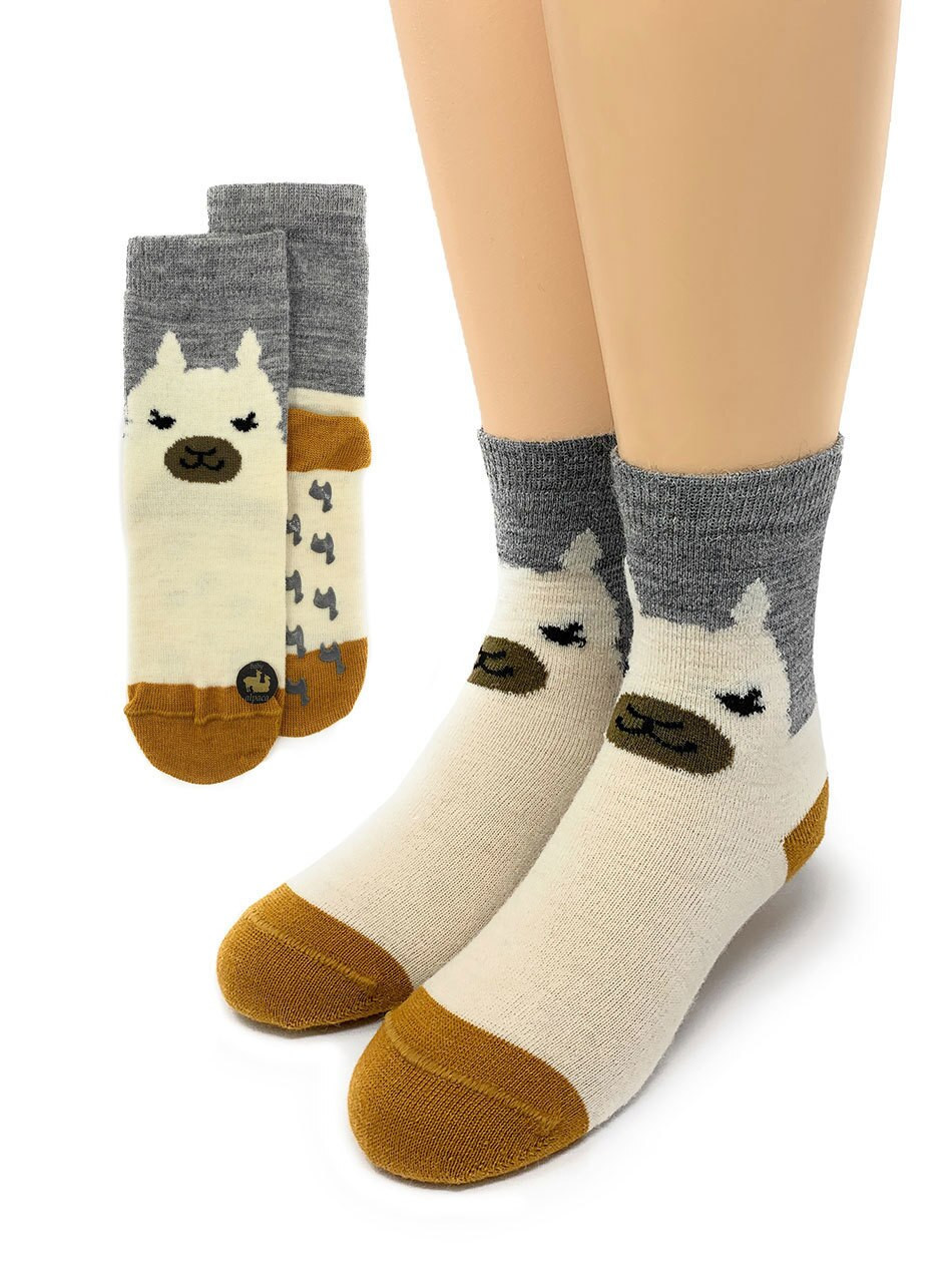 Happy Alpaca Family Socks- Not Just for Kids!