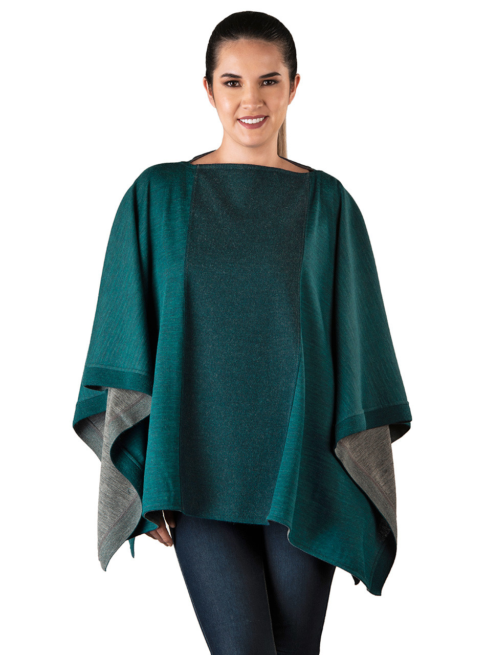 Reversible Boat Neck Poncho