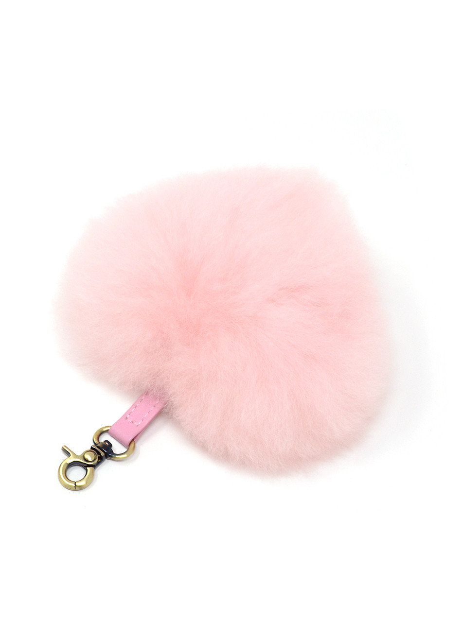 Alpaca Fur Heart Keychain & Purse Fob | Baby Alpaca | Sun Valley